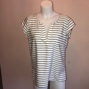 Navy stripe blouse